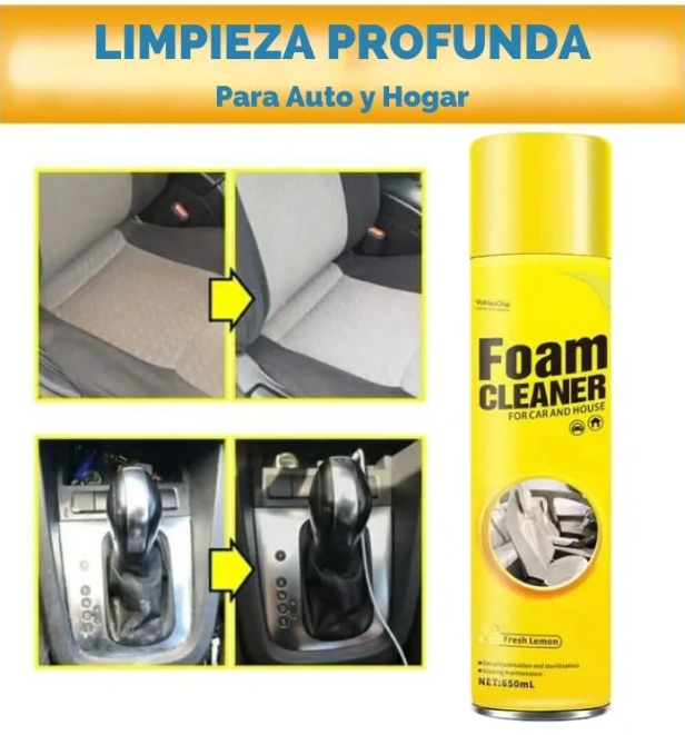 2 x Spray Foam Cleaner – Tapices y superficies impecables en segundos
