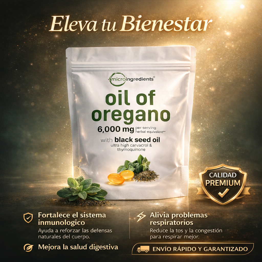 🌿 Aceite de Orégano 60 Cápsulas – Defensa natural diaria