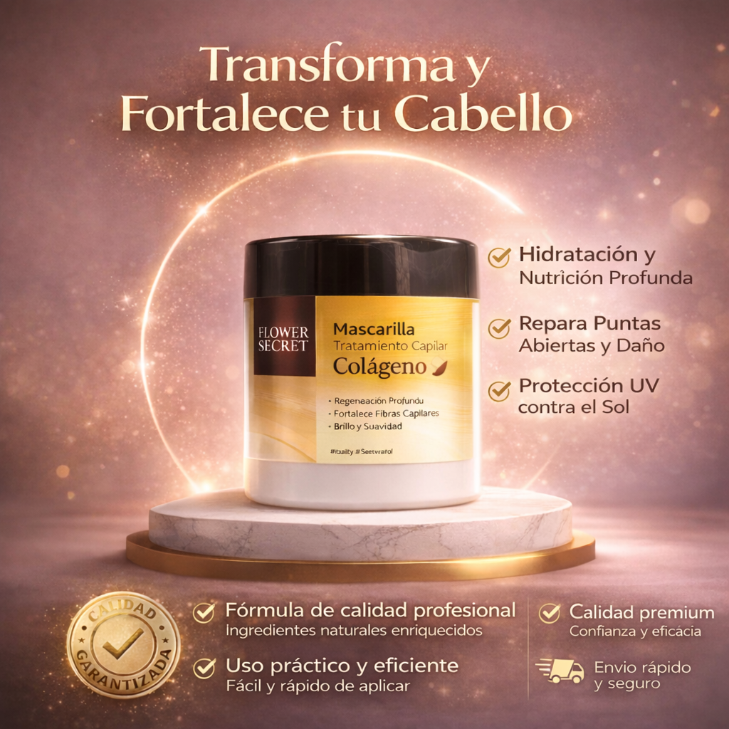 Mascarilla de Argán & Colágeno – Reparación y Brillo en un Paso ✨