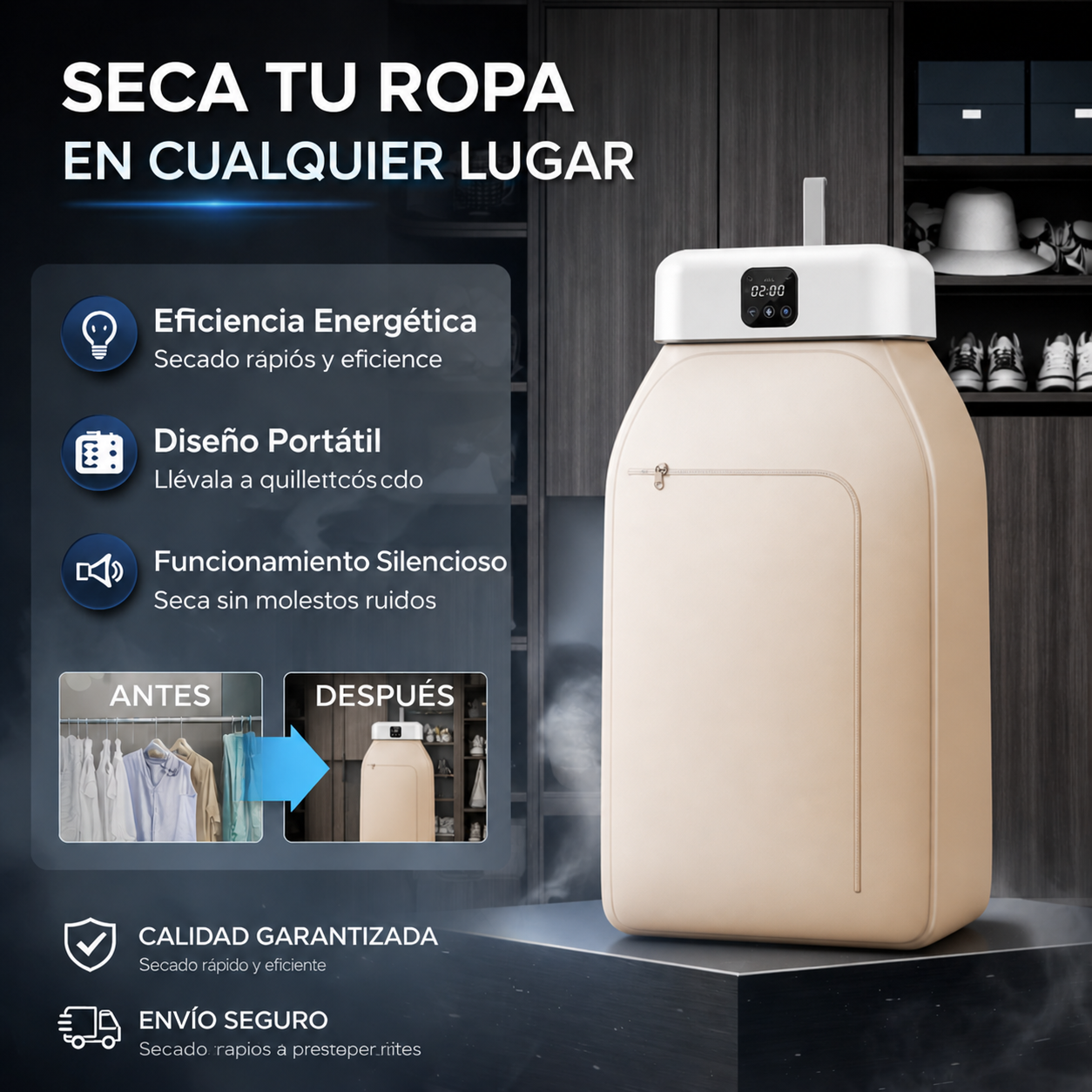 SnapDry – Tu ropa lista en minutos, en cualquier lugar