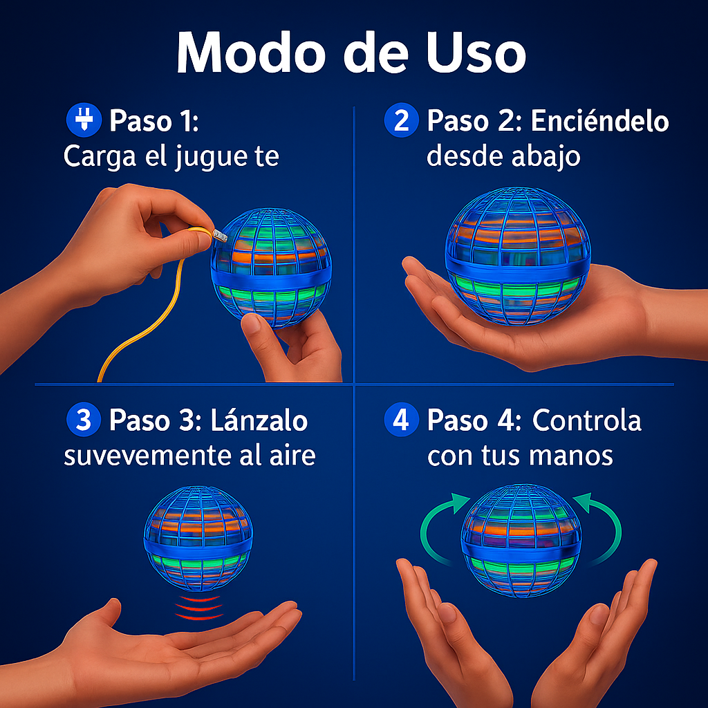 Juguete Flotante LED – Vuela, brilla y regresa