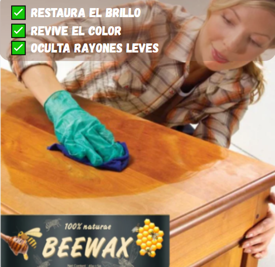 Beewax Max restaurador de madera-Repara sin esfuerzo-Recupera el brillo y color de tus muebles.