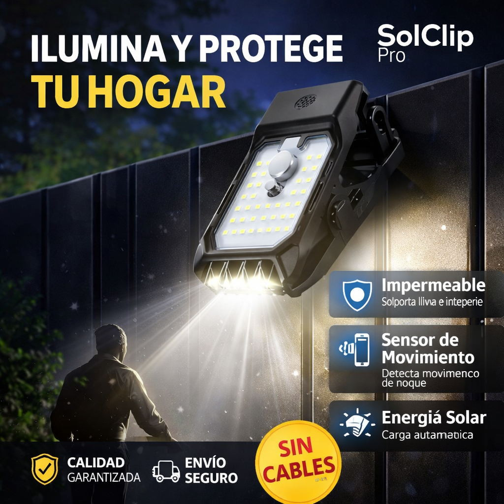 SolClip Pro – Ilumina y protege sin cables