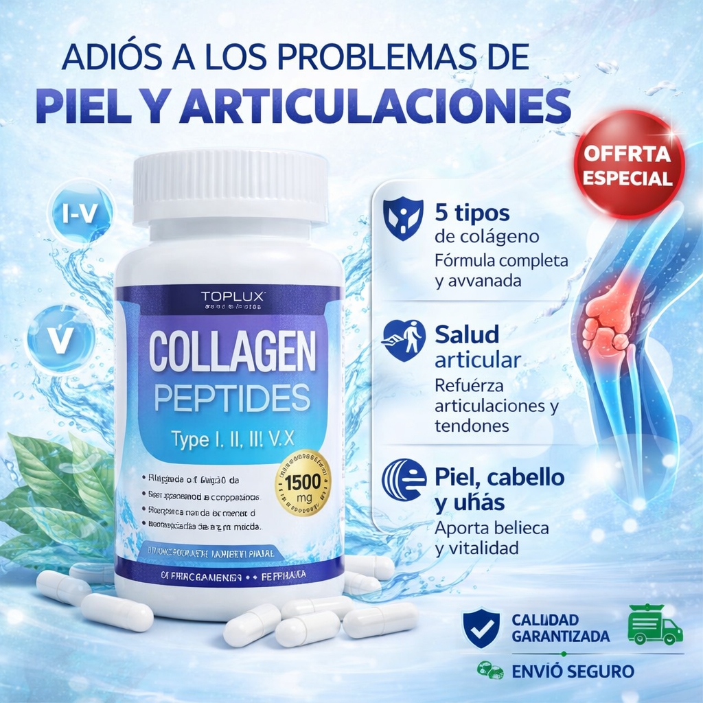 Péptidos de Colágeno (60 Cápsulas)– Fortalece tus articulaciones desde adentro