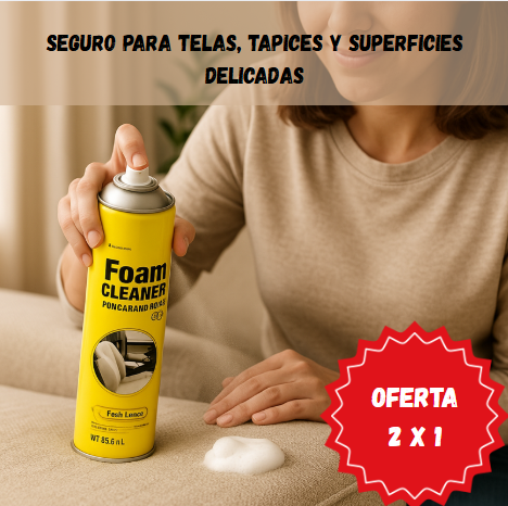 2 x Spray Foam Cleaner – Tapices y superficies impecables en segundos