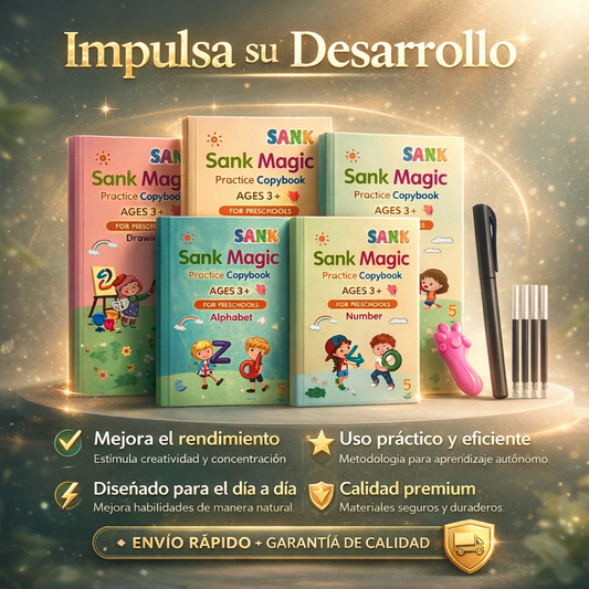 4 Cuadernos Mágicos Caligrafía Montessori