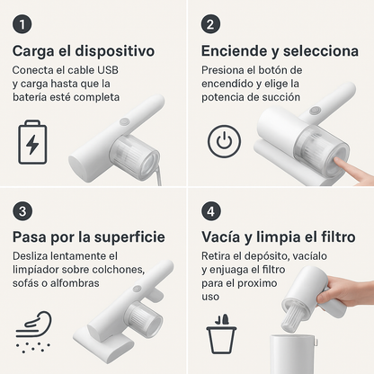 Aspiradora Antiácaros – Limpieza Profunda