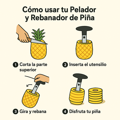 Rebanador de Piña de Acero – Corta y conserva