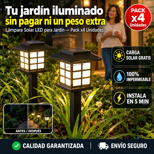 Pack 4 GardenSol – Ahorra y decora sin cables