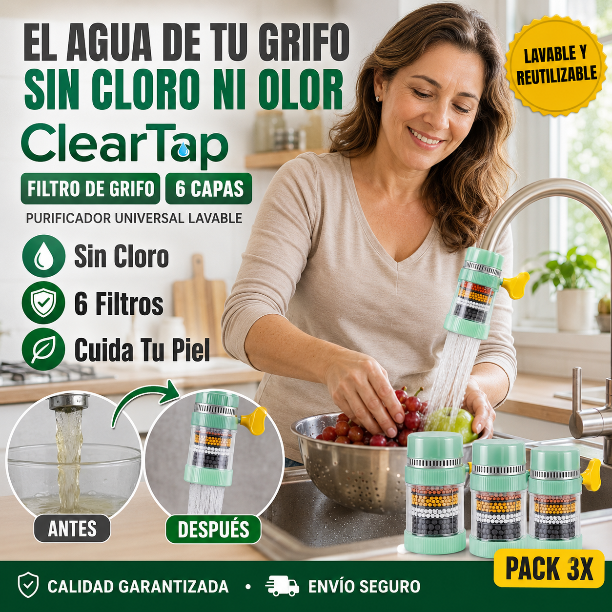 ClearTap – 6 capas de filtración instantánea