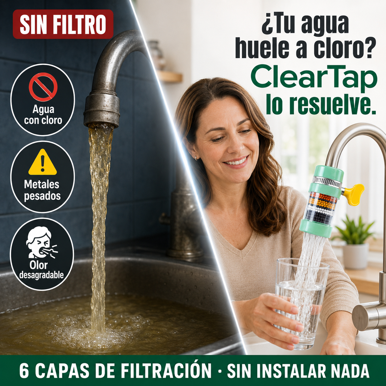 ClearTap – 6 capas de filtración instantánea