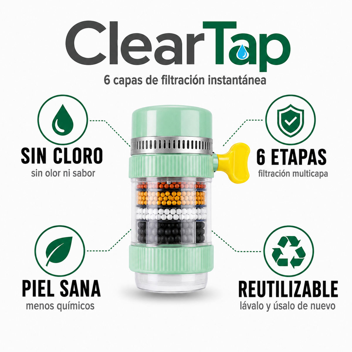 ClearTap – 6 capas de filtración instantánea