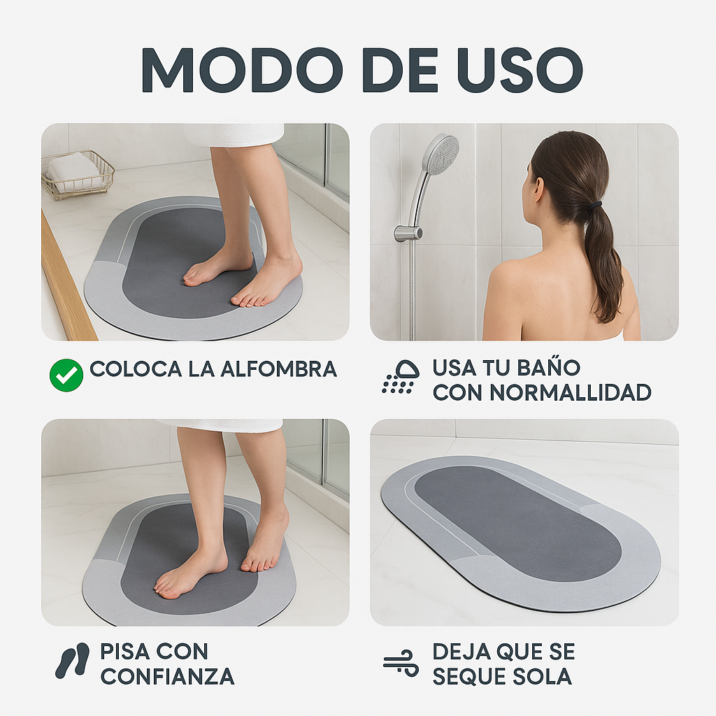 Tapete Absorbente Premium – Se Seca en Segundos