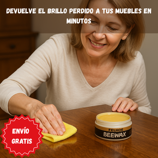 Beewax Max restaurador de madera-Repara sin esfuerzo-Recupera el brillo y color de tus muebles.