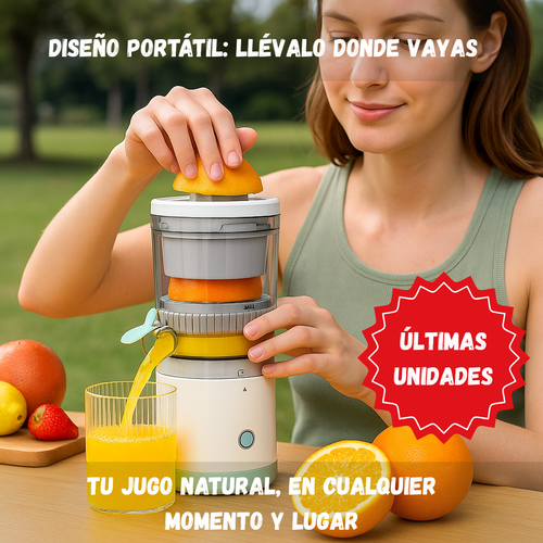 Exprimidor Portátil Inalámbrico – Consigue jugos frescos y llenos de sabor en segundos.