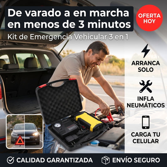 KitVial 3 en 1 – Batería, aire y carga en un maletín