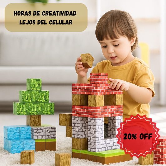 Bloques Magnéticos (75 piezas) – Construye al Estilo Minecraft – Da vida a tus ideas