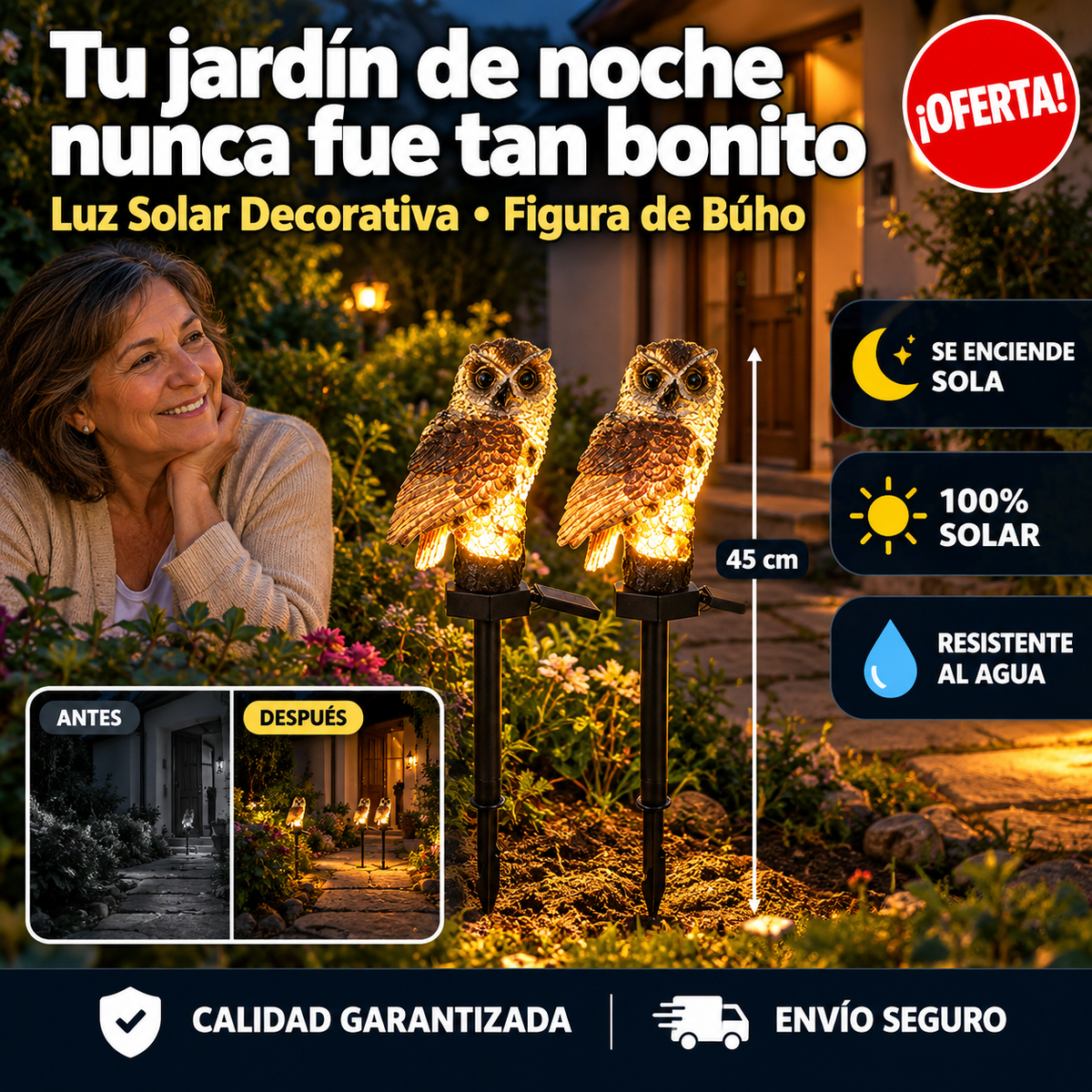 NoctiOwl – Decora e ilumina tu entrada