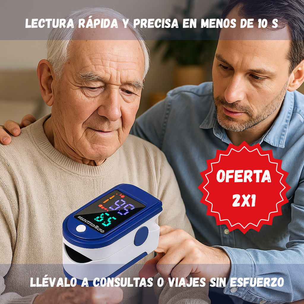 2x1 Oxímetro Portátil – Detecta Cambios Críticos al Instante