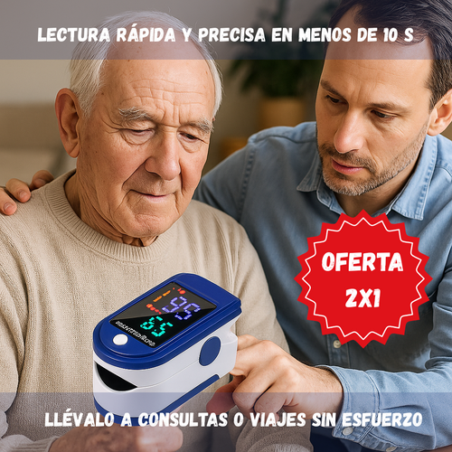 2x1 Oxímetro Portátil – Detecta Cambios Críticos al Instante