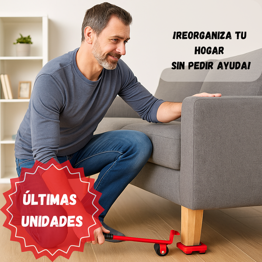 Set de Elevador Móvil – Facilita el movimiento – Desplaza muebles pesados sin complicaciones