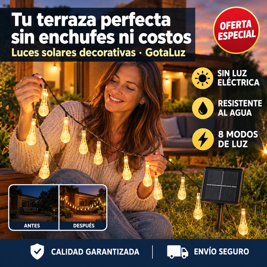 GotaLuz – Decora tu terraza sin enchufes ni costos