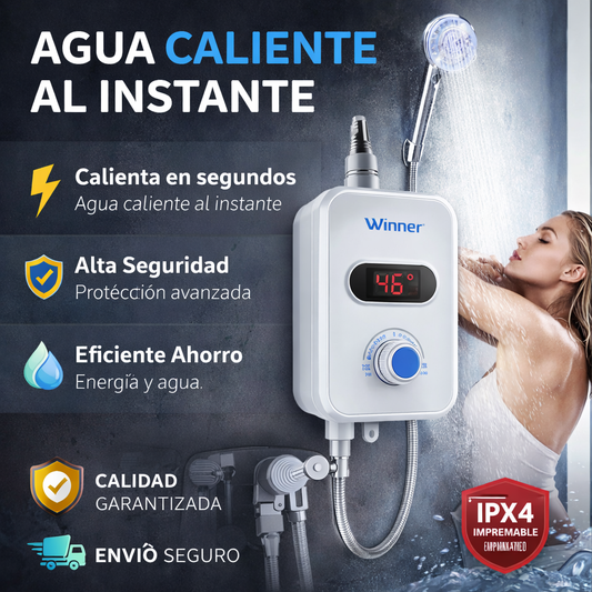 AquaFlow Pro - Agua caliente al instante, todos los días